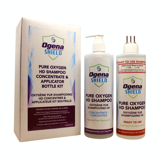 OgenaShield Pure Oxygen® HD Shampoo - Applicator Bottle Kit
